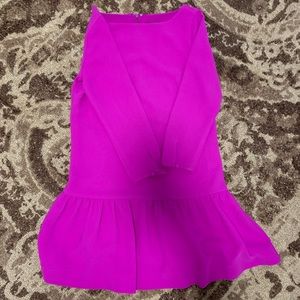 Fuchsia drop waist mini dress